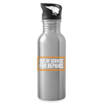 Hips Hip Joint Hips - Water bottle with straw - silver - Right