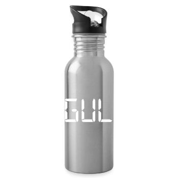 Yellow - LCD - Water bottle with straw - silver - Right