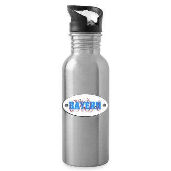 Bayern, Bayern Oida, Bavaria, Bayernwappen - Trinkflasche mit integriertem Trinkhalm - Lightsilver - Rechts