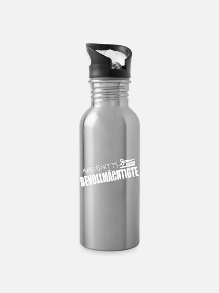 ABSCHNITTSBEVOLLMÄCHTIGTE - Trinkflasche mit integriertem Trinkhalm - Lightsilver