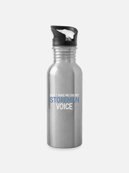 Storeman Voice - Trinkflasche mit integriertem Trinkhalm - Lightsilver