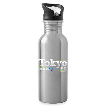 Tokyo Vintage Sport Denim - Trinkflasche mit integriertem Trinkhalm - Lightsilver - Rechts