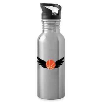 Basket Ball / Basketball / Basktet-Ball / Sport - Gourde avec paille intégrée - argent clair - Droite