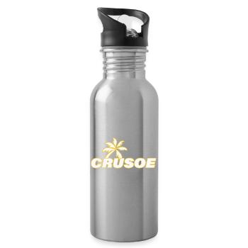 CRUSOE - Trinkflasche mit integriertem Trinkhalm - Lightsilver - Rechts