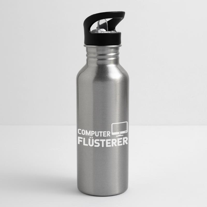 Pixel Computer Nebula Pattern Water bottle with straw