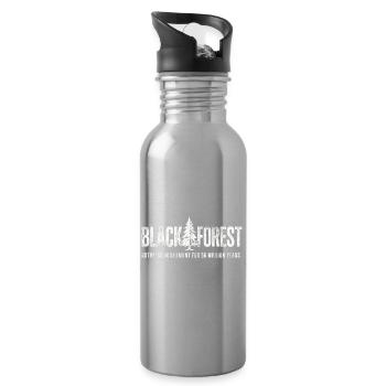 Black Forest - Water bottle with straw - silver - Right