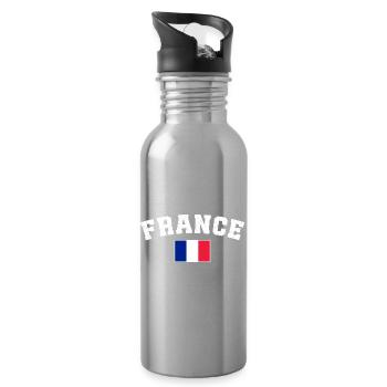 Die französische Fußballnationalmannschaft - Trinkflasche mit integriertem Trinkhalm - Lightsilver - Rechts