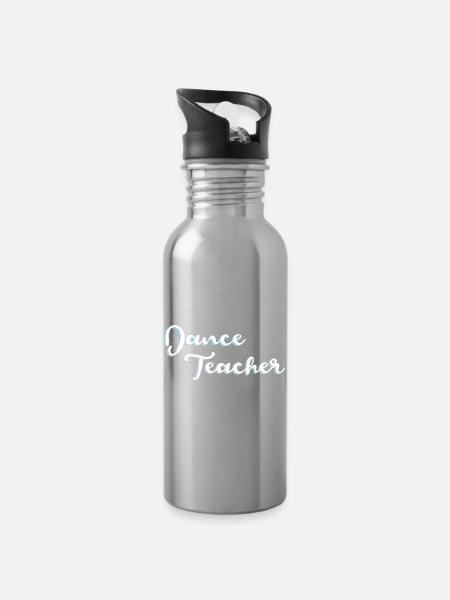 Tänzerin - Trinkflasche mit integriertem Trinkhalm - Lightsilver