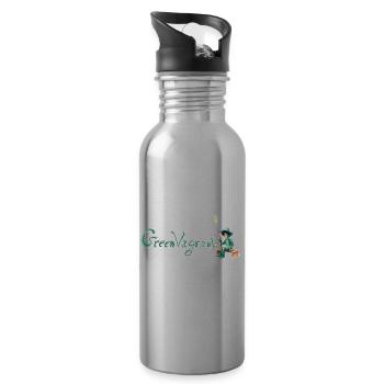 The Green Wanderer - Water bottle with straw - silver - Right