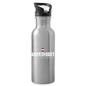 Amerfoort Netherlands Crest Tee - Water bottle with straw - silver - Right