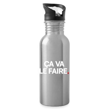 Ça va le faire - Gourde avec paille intégrée - argent clair - Droite