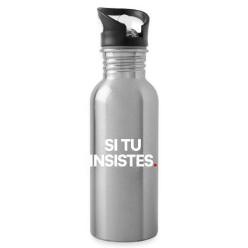 Si tu insistes - Gourde avec paille intégrée - argent clair - Droite