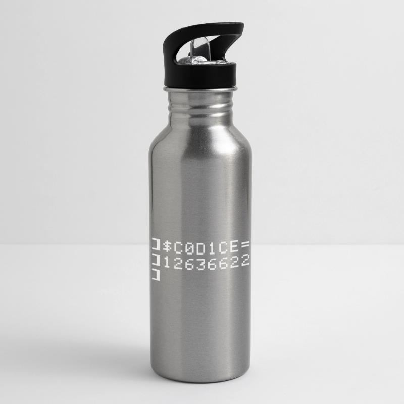C0D1CE Codice 8-Bit Esadecimale Code Nerd Pix Trinkflasche mit integriertem Trinkhalm
