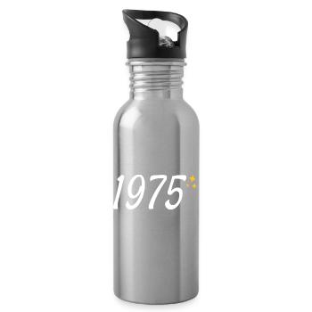 1975 - Trinkflasche mit integriertem Trinkhalm - Lightsilver - Rechts