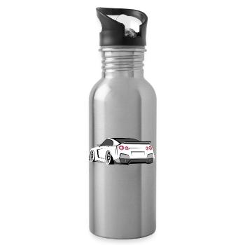 Idée cadeau du symbole du tuner GTR Racing - Gourde avec paille intégrée - argent clair - Droite