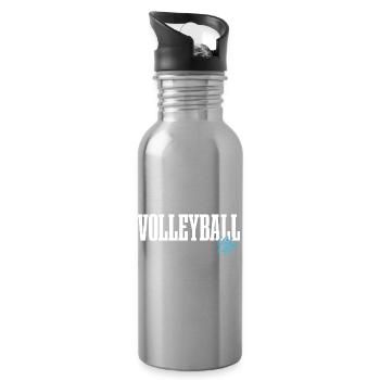 Volleyball - Trinkflasche mit integriertem Trinkhalm - Lightsilver - Rechts