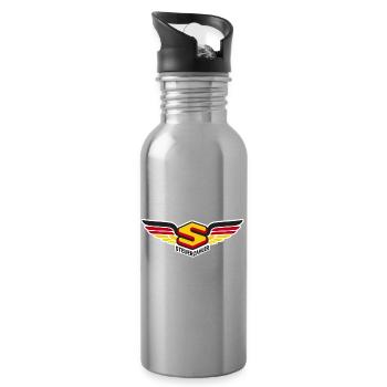 Steuerzahler / in - Held / in der Nation - Trinkflasche mit integriertem Trinkhalm - Lightsilver - Rechts