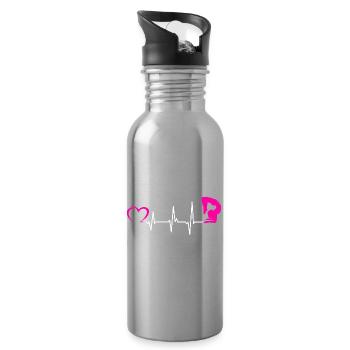 Zitat Für Einen Schlangenmensch - Trinkflasche mit integriertem Trinkhalm - Lightsilver - Rechts