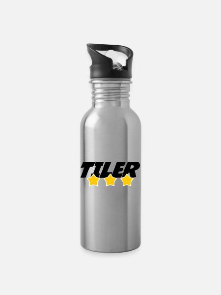 Tiler – pro tile laying precision trade - Water bottle with straw - silver