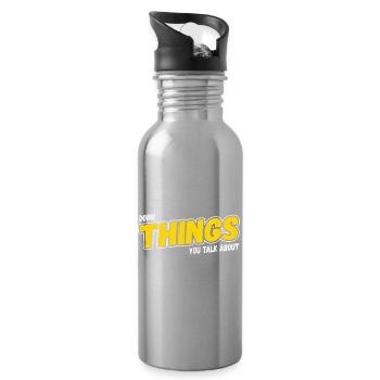 Doing Things You Talk About - Trinkflasche mit integriertem Trinkhalm - Lightsilver - Rechts