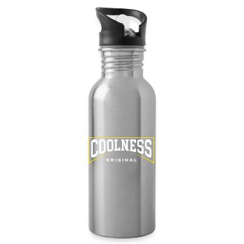 Coolness Original - Trinkflasche mit integriertem Trinkhalm - Lightsilver - Rechts