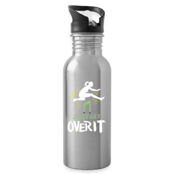 Track and Field Just Get Over It - Water bottle with straw - silver - Right