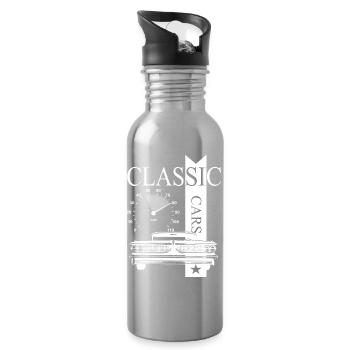 Automobile Classic Cars - Water bottle with straw - silver - Right