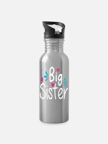 BIG SISTER, la grande sœur - Gourde avec paille intégrée - argent clair