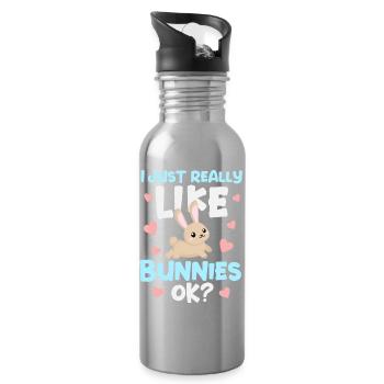 Rabbit Rabbit - Water bottle with straw - silver - Right