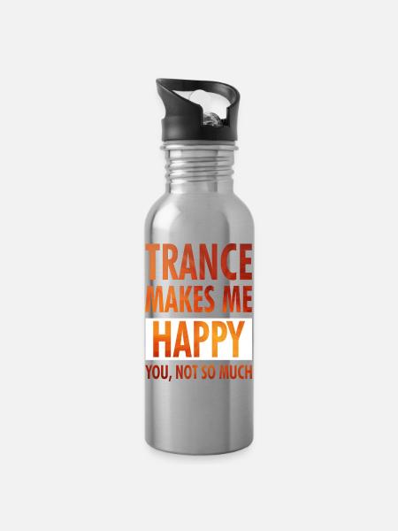 La transe me rend heureuse - Positive Wear - Gourde avec paille intégrée - argent clair