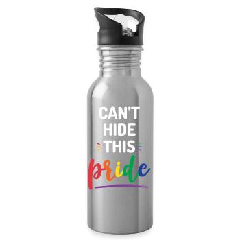 Pride Month - Ich kann diesen Stolz nicht verbergen - Trinkflasche mit integriertem Trinkhalm - Lightsilver - Rechts
