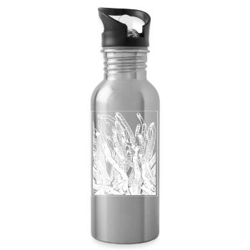 Anemone - Water bottle with straw - silver - Right