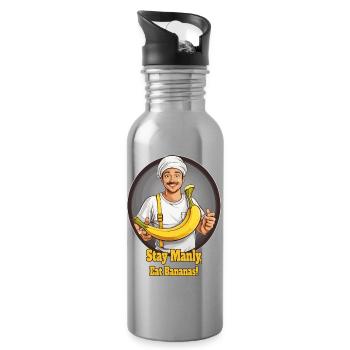 Bananas for Men - Water bottle with straw - silver - Right