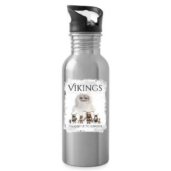 Do you like creatures from the far north? Take it! - Water bottle with straw - silver - Right