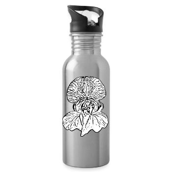 Cadeau pour la fête des mères : Idée de cadeau pour la fête des mères - Gourde avec paille intégrée - argent clair - Droite