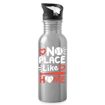 Baseball Mama - Trinkflasche mit integriertem Trinkhalm - Lightsilver - Rechts