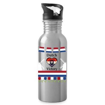 Victoire néerlandaise - Gourde avec paille intégrée - argent clair - Droite