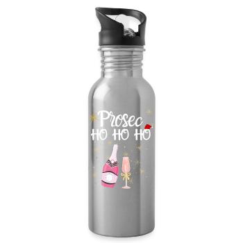 Weihnachten Prosecco - Trinkflasche mit integriertem Trinkhalm - Lightsilver - Rechts