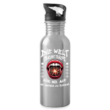 World of Taste - Water bottle with straw - silver - Right