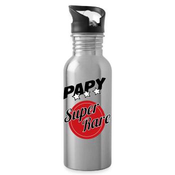 Super seltener Opa - Trinkflasche mit integriertem Trinkhalm - Lightsilver - Rechts