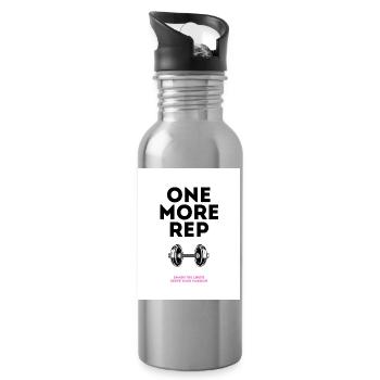 Gym Motivation Une conception de représentation de plus - Gourde avec paille intégrée - argent clair - Droite