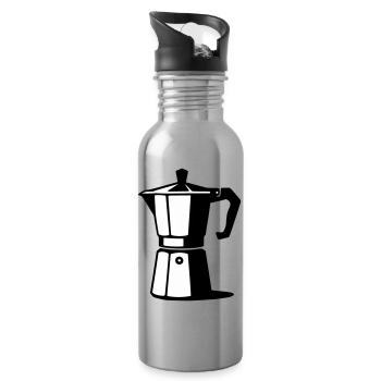 Espresso Kanne  - Trinkflasche mit integriertem Trinkhalm - Lightsilver - Rechts