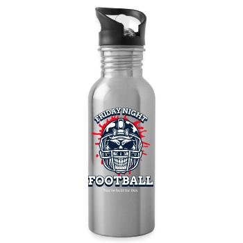 Friday Night Football – You’re Built for This - Water bottle with straw - silver - Right