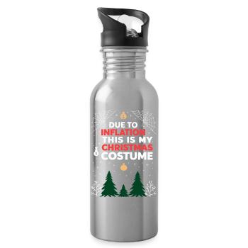 Costume Noël Inflation Ironique - Gourde avec paille intégrée - argent clair - Droite