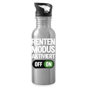 Rentenmodus aktiviert - Trinkflasche mit integriertem Trinkhalm - Lightsilver - Rechts