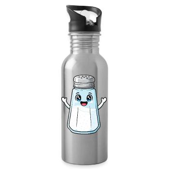 Salzstreuer Niedlich Lustig Passende Paare Valentin - Trinkflasche mit integriertem Trinkhalm - Lightsilver - Rechts