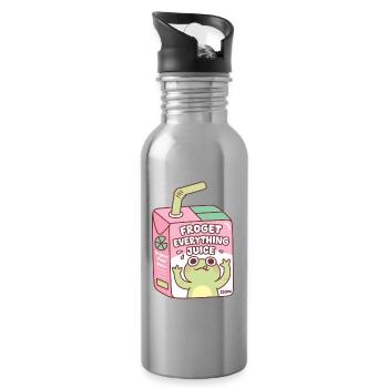 Lustige Frosch-Frosch-Alles-Saftbox - Trinkflasche mit integriertem Trinkhalm - Lightsilver - Rechts