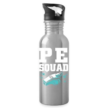 Physical Education Physical Education Teacher Physical Education Teacher - Water bottle with straw - silver - Right