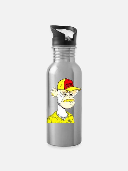 Ape Street Rebel Cap - Water bottle with straw - silver