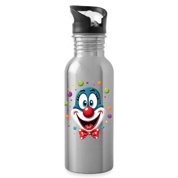 Déguisement de clown de carnaval Carnaval Carnaval - Gourde avec paille intégrée - argent clair - Droite